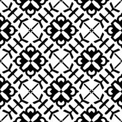 Monochrome pattern, Abstract texture for fabric print, card, table cloth, furniture, banner, cover, invitation, decoration, wrapping.seamless repeating pattern.Black and white color.