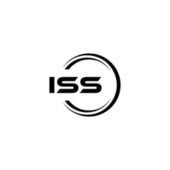 ISS logo. I S S design. White ISS letter. ISS, I S S letter logo design. Initial letter ISS letter logo set, linked circle uppercase monogram logo. I S S letter logo vector design.	
