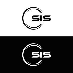 SIS logo. S I S design. White SIS letter. SIS, S I S letter logo design. Initial letter SIS letter logo set, linked circle uppercase monogram logo. S I S letter logo vector design.	
