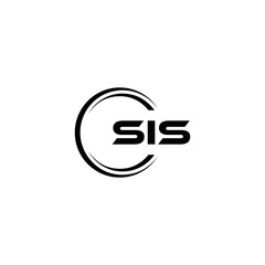SIS logo. S I S design. White SIS letter. SIS, S I S letter logo design. Initial letter SIS letter logo set, linked circle uppercase monogram logo. S I S letter logo vector design.	
