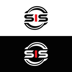 SIS logo. S I S design. White SIS letter. SIS, S I S letter logo design. Initial letter SIS letter logo set, linked circle uppercase monogram logo. S I S letter logo vector design.	
