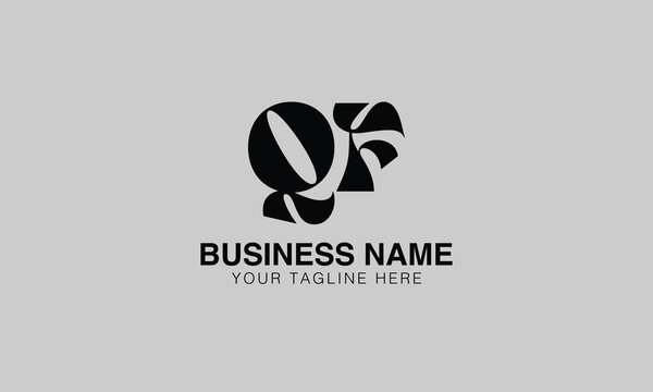 QF q qf initial logo | initial based abstract modern minimal creative logo, vector template image. luxury logotype logo, real estate homie logo. typography logo. initials logo