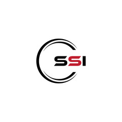 SSI logo. S S I design. White SSI letter. SSI, S S I letter logo design. Initial letter SSI letter logo set, linked circle uppercase monogram logo. S S I letter logo vector design.	
