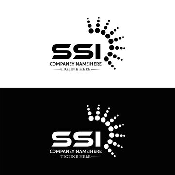 SSI logo. S S I design. White SSI letter. SSI, S S I letter logo design. Initial letter SSI letter logo set, linked circle uppercase monogram logo. S S I letter logo vector design.	
