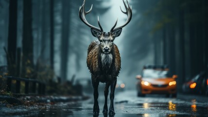 Danger from wild animals on the road - Powered by Adobe