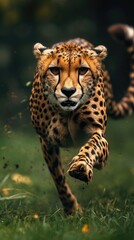 Leopard . Vertical background