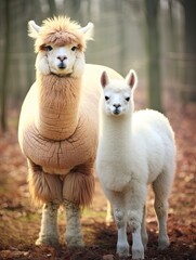 Obraz premium Llama vs Alpaca: Farm Animals Showdown - A Guide to Differentiating and Raising these Country Farm Cuties