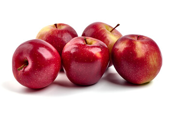 Red apples, isolated on white background.