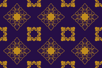 Balinese ornament pattern, royal vector decoration,bali engraving motif - 21
