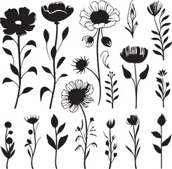 decorative floral collection sketch design generative ai