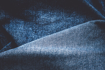 Denim, full frame. Blue Jeans Denim Pattern Texture.