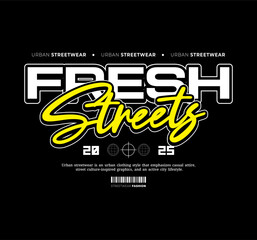 Streetwear Design, Urban Style, Text Slogan. Print Pattern Design for T-shirts, Jackets or Screen Printing.