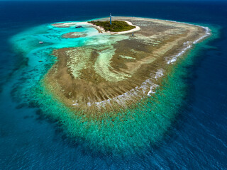 Aerial view of Amedee Island, new Caledonia