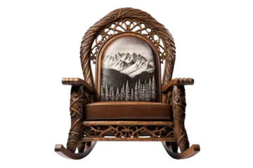 Cercles muraux Mont Cradle Majestic Mountain Rocker Isolated On Transparent Background