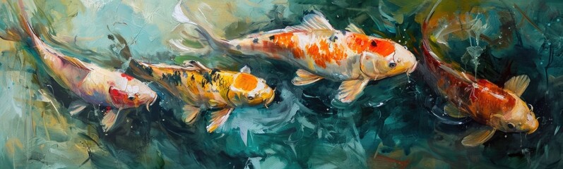 Fish illustration. Banner