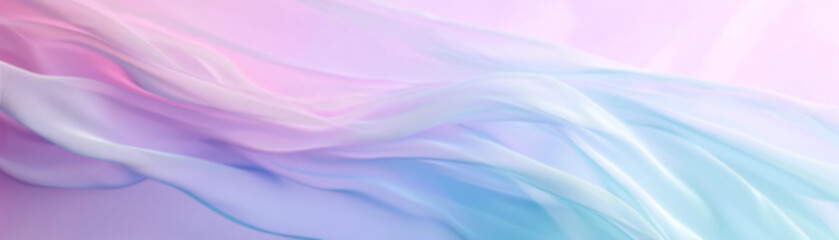 Abstract gradient background with waves in pastel colors. Winter, spring theme. Peaceful, versatile...
