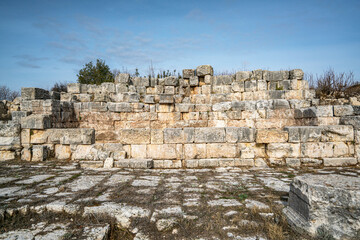 Scenic views from Uzuncaburç, is an archaeological site in Mersin Province, Turkey, containing the...