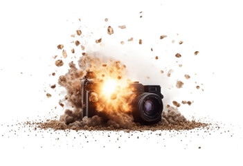 Explosion isolated on transparent background