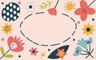 Floral abstract background poster. Good for fashion fabrics, postcards, email header, wallpaper, banner, events, covers, advertising, and more. Valentine's day, women's day, mother's day background.