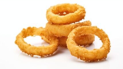 onion rings on a white background