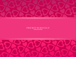 Seamless red love heart pattern illustration. Cute romantic pink hearts background print. Valentine's day holiday background texture, romantic wedding design. Romantic greeting card.