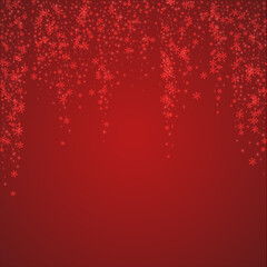 Falling snowflakes christmas background. Subtle