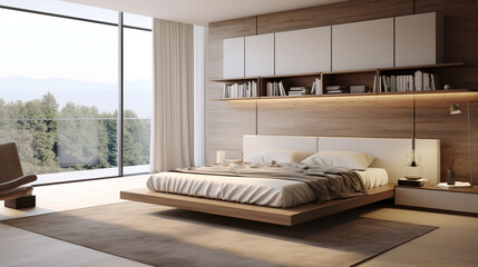 Effortless Elegance: Minimalist Interior Design in a Modern Bedroom