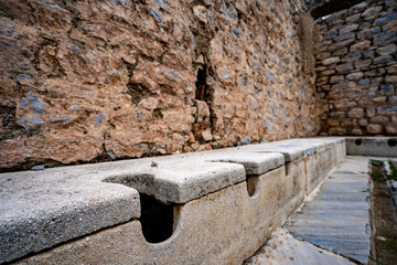 Public latrines in the Ancient City of Ephesus.