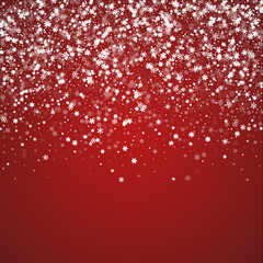 Snowy christmas background. Subtle flying snow