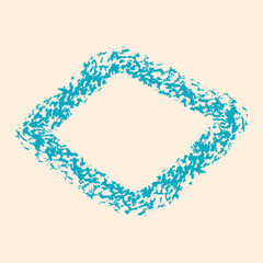 Brush drawn thick doodle rhombus. black grunge banner for your design. Abstract painted background template. ink crayon splatter and artistic design elements. Dirty chalk texture.