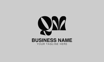 QM q qm initial logo | initial based abstract modern minimal creative logo, vector template image. luxury logotype logo, real estate homie logo. typography logo. initials logo