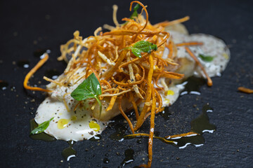 chips stifte frittiert fisch sch&ouml;ne schale 