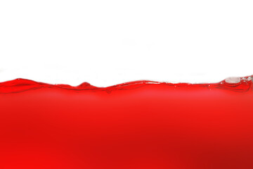 Juice wave with red appearance isolated on white background