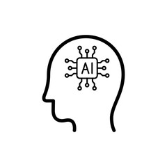 artificial intelligence icon vector illustration design in trendy style