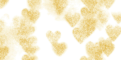 Gold Shining Paint Stain Hand Drawn Illustration brush stroke paint ornament decorate. Gold frame. Wedding invitation border. Geometric abstract. Valentines day, gold heart, love