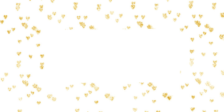 Gold Shining Paint Stain Hand Drawn Illustration brush stroke paint ornament decorate. Gold frame. Wedding invitation border. Geometric abstract. Valentines day, gold heart, love