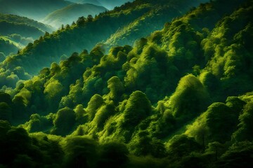 view of green forest