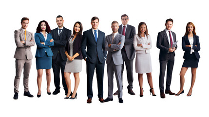 Business People Team, isolated on transparent background