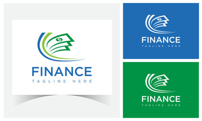 Finance Logo Design Template With Money