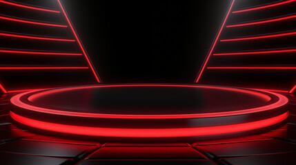 Red podiums 3d background with podium. Podium scene. Abstract minimal scene
