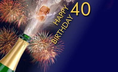 greeting card to 40th birthday