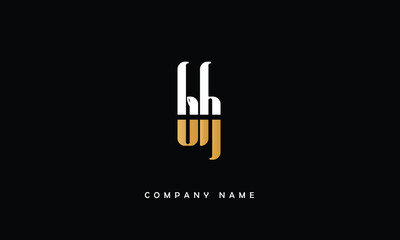 BH, HB, B, H Abstract Letters Logo Monogram