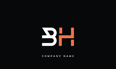BH, HB, B, H Abstract Letters Logo Monogram