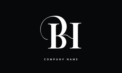 BH, HB, B, H Abstract Letters Logo Monogram