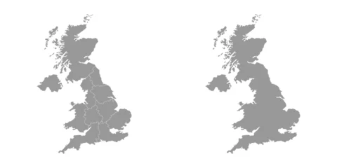 Deurstickers UK region map. Vector illustration. © Ruslan
