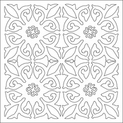 Fototapeta na wymiar Vector sketch illustration of traditional ethnic symmetrical vintage classic background pattern design