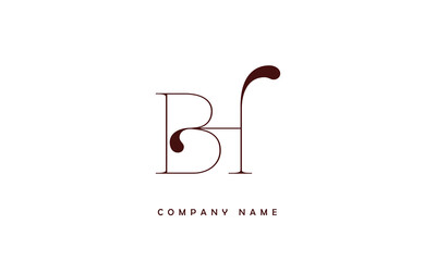 BH, HB, B, H Abstract Letters Logo Monogram
