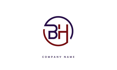 BH, HB, B, H Abstract Letters Logo Monogram