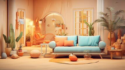 Beautiful modern style luxury home at sunset, featuring entrance and elegant design.