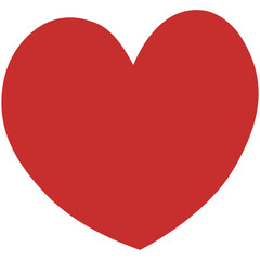 red heart, flat design, simple shapes, love symbols, valentines day illustration
